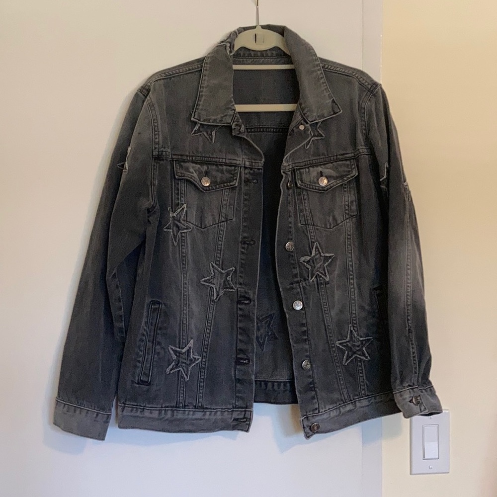 STAR patched jean jacket